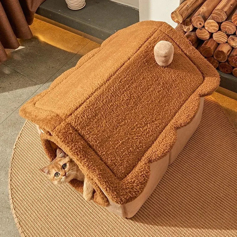 Indoor Warm Soft Pet Bed Tent Dog House Cat Kennel with Removable Washable Cushion Four Season Universal Comfortable Dotson Dog