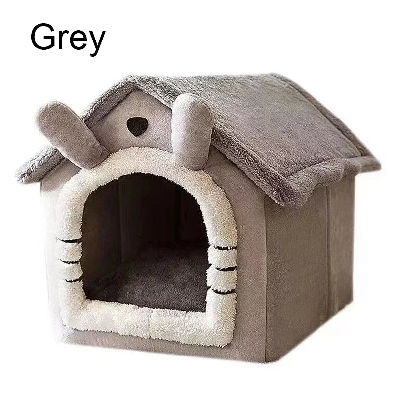 Indoor Warm Soft Pet Bed Tent Dog House Cat Kennel with Removable Washable Cushion Four Season Universal Comfortable Dotson Dog