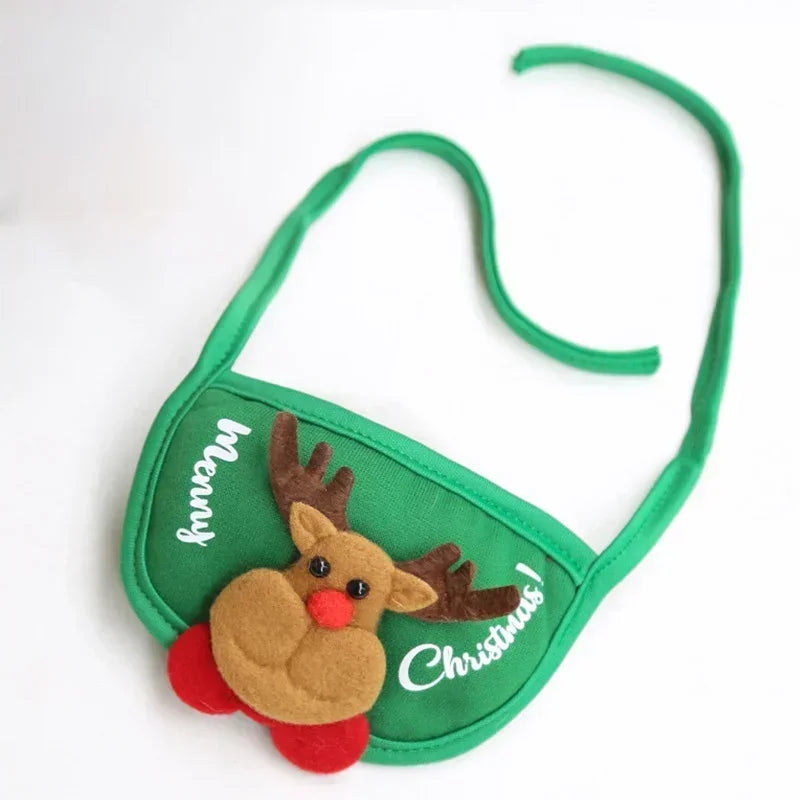 Pet Cat Dog Christmas Hat Cartoon Bandana Holiday Party Cute Costumes for Small Dogs Cats Puppy Kitten Party Outdoor Outfits