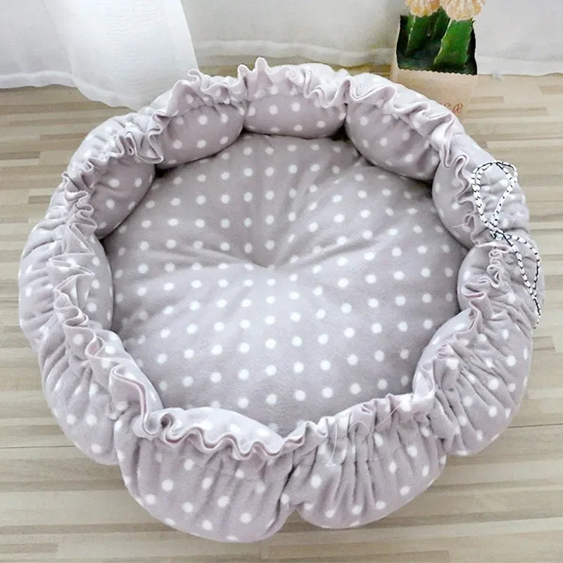 Creative Soft Warm Nest Dual-Use Pet Cushion for Cats Puppies Adjustable Pet Bed Pet Nest Bed Supplies Drawstring
