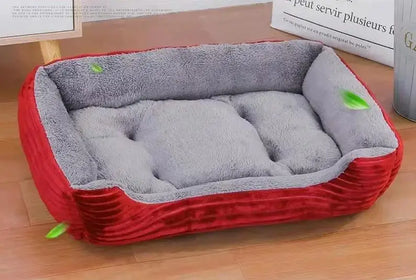 Large Pet House Dog Bed Cat Mat Long Plush Deep Sleeping Warm Soft Small Dog Cushion Calm Beds for Puppy Chihuahua