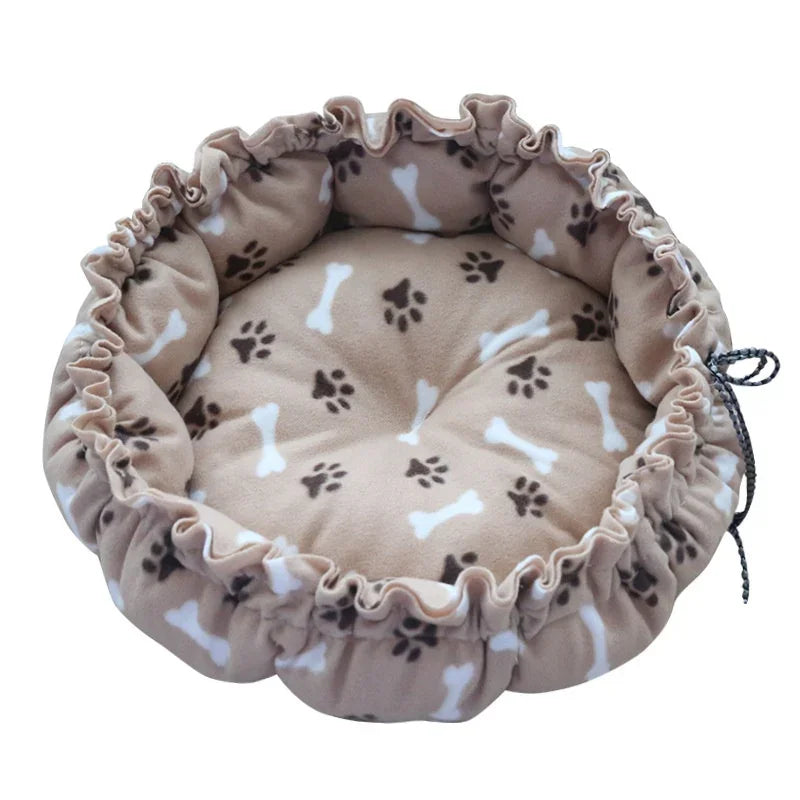 Creative Soft Warm Nest Dual-Use Pet Cushion for Cats Puppies Adjustable Pet Bed Pet Nest Bed Supplies Drawstring