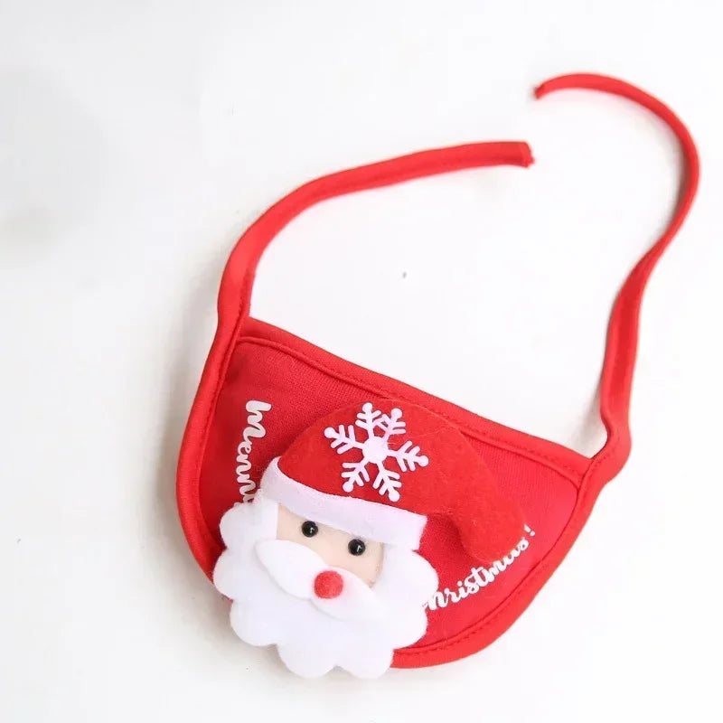 Pet Cat Dog Christmas Hat Cartoon Bandana Holiday Party Cute Costumes for Small Dogs Cats Puppy Kitten Party Outdoor Outfits